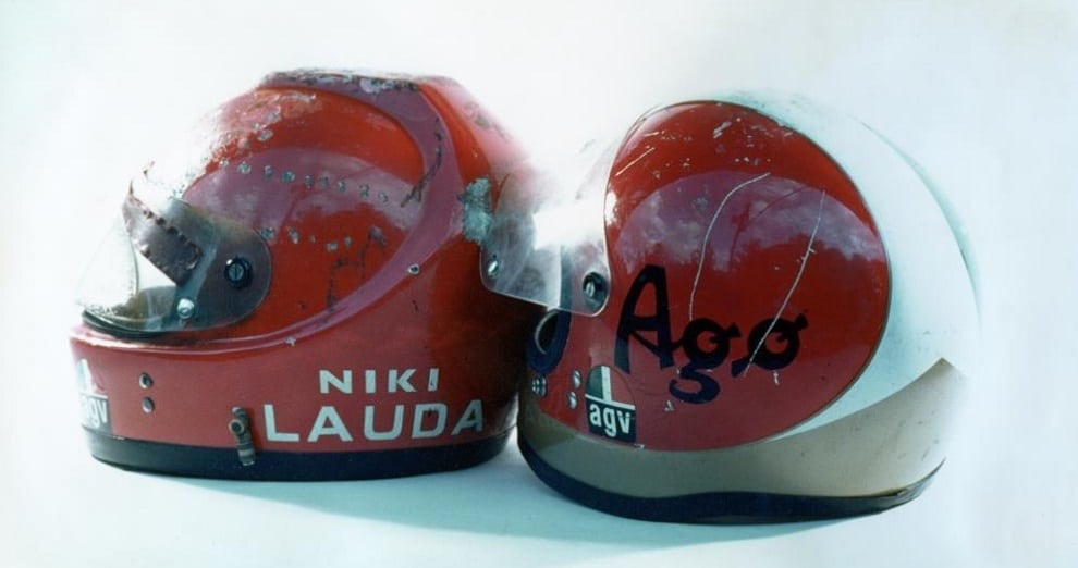 Niki Lauda AGV X1 Helmet & Giacomo Agostini X-3000 Helmet